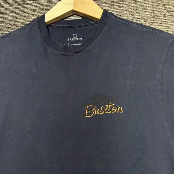 Brixton Shirt Men's Small Blue Short Sleeve Standard Fit - Picture 5 of 14